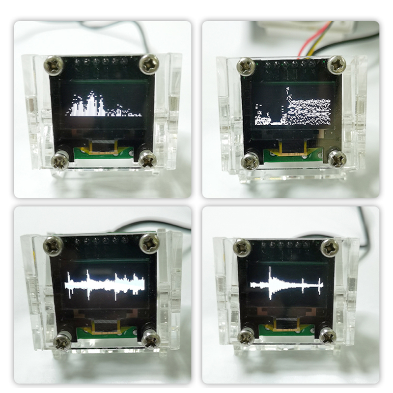 0.96 Inch Oled Audio Level Indicator with Shell Music Spectrum Display Analyzer