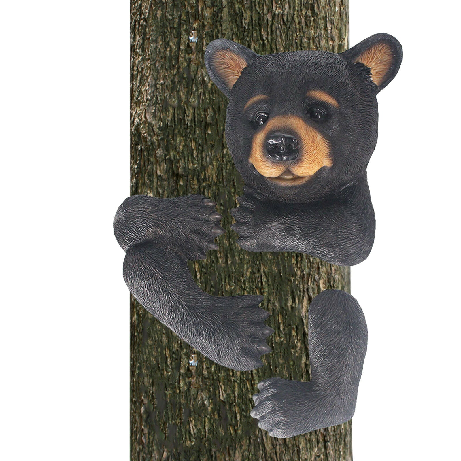 Black Bear Tree Hugger Hanging Sculpture Home Garden Decor Adults Kids Toys