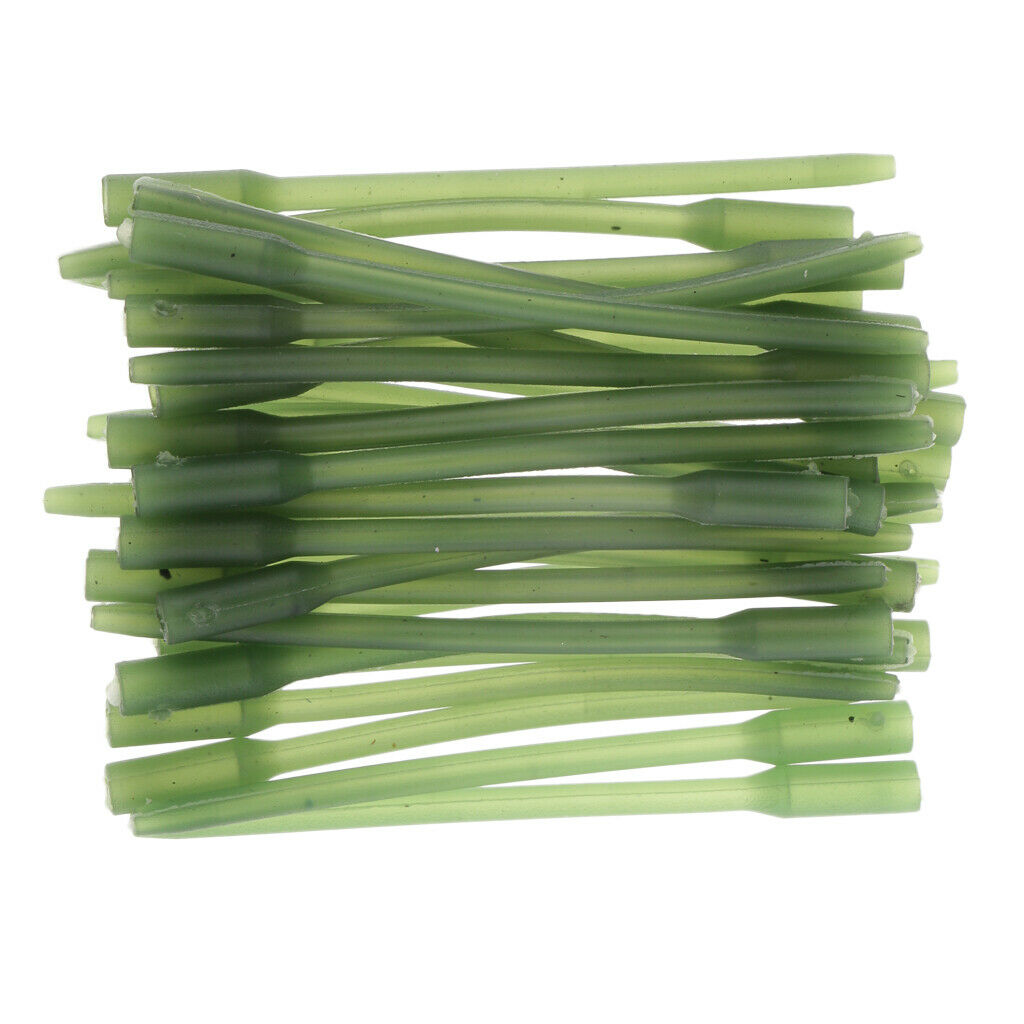 30pcs Carp Fishing Anti- Sleeves Rubber Rigs Accessories Green
