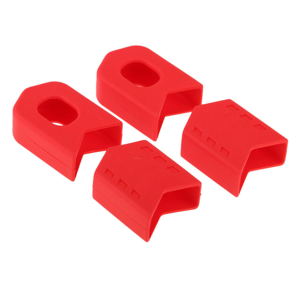 1 Set (4PCS) Bicycle Crank Protector Bike Cycling Crankset Protectors Red