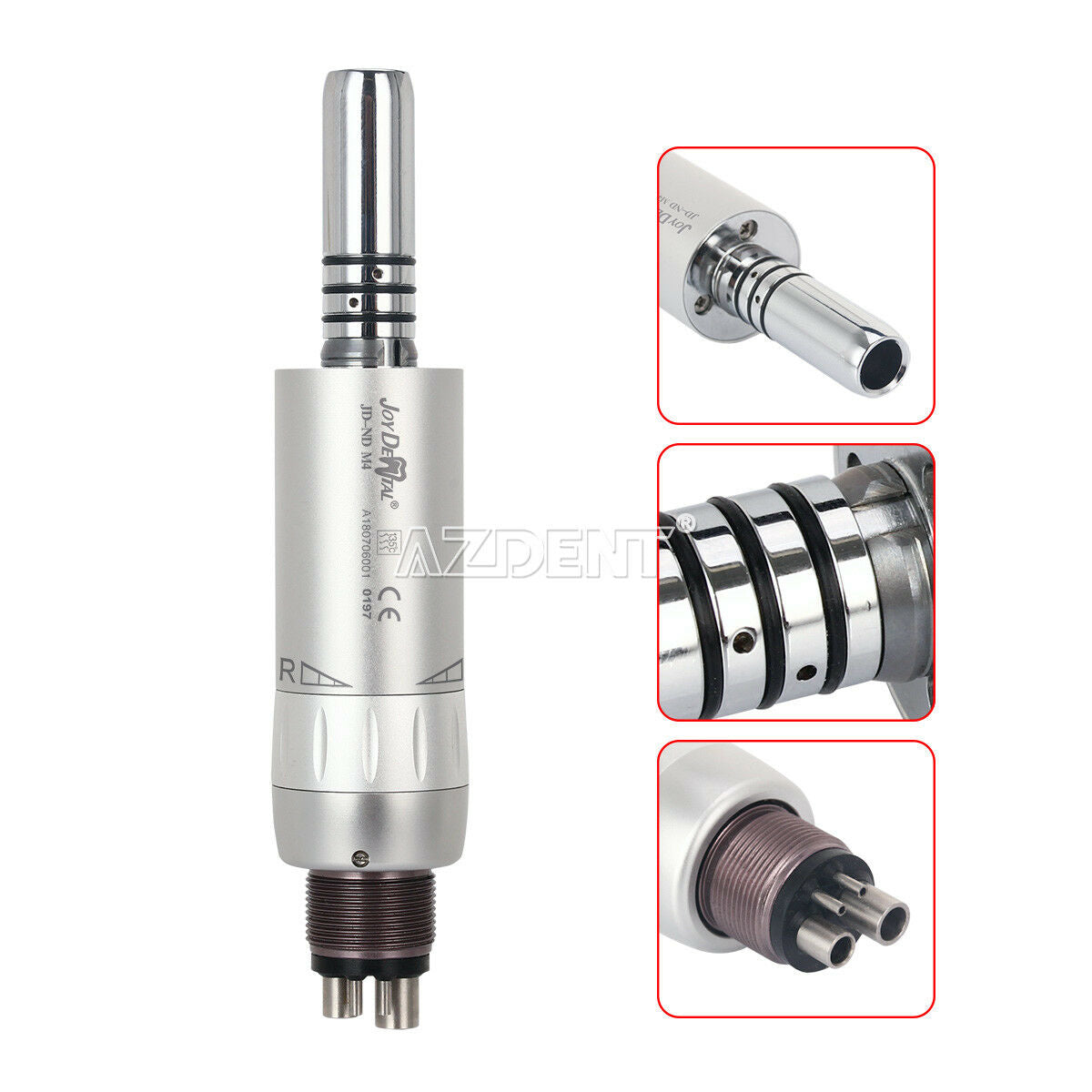 Dental 1:1 Inner Water Cooling System Air Motor E-type Low Speed Handpiece 4Hole