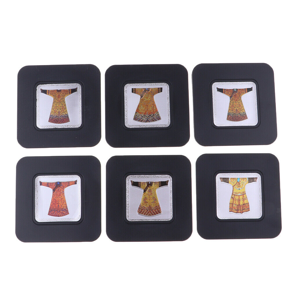 1 Set 9x9cm Creative Chinese Style Element Insulated Silicone Coasters Style 2