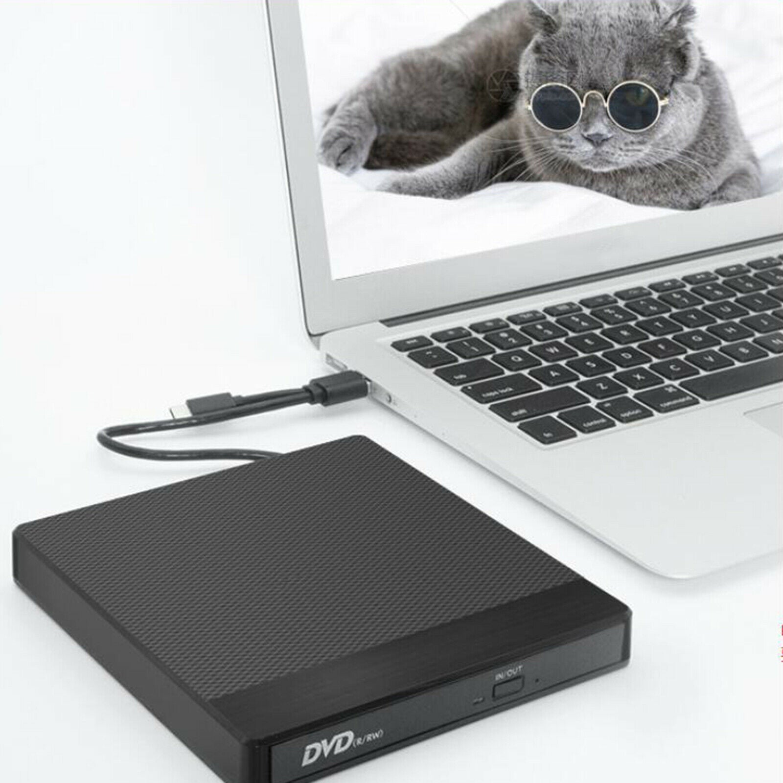 Portable USB Type-C External DVD Burner High-Speed DVD-RW for Desktop PC