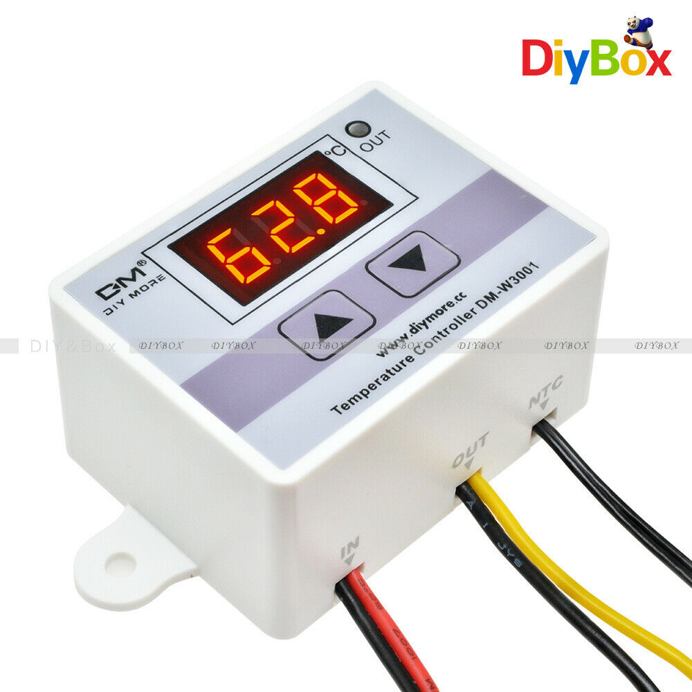 220V Digital LED Temperature Controller 10A Thermostat Control Switch Probe