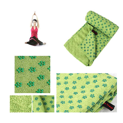 Green Yoga Towel Non-slip drape Soft Slip Resistant Eco-Friendly Yoga Mat