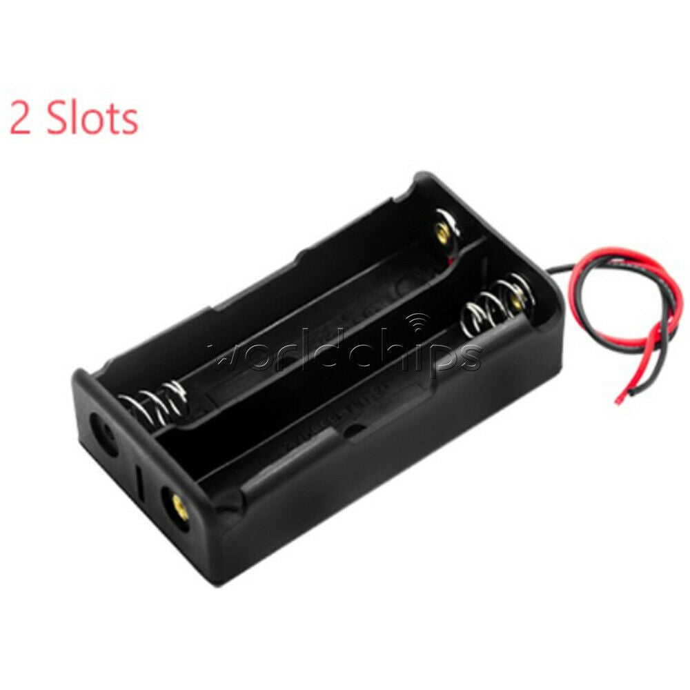 Black Battery Holder storage Box Case DIY For Battery Packs 2x 3.7V 18650 Cases