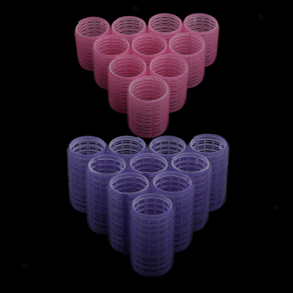 20Pieces  Hair Rollers Self Grip Cling Curlers for Curly Straight Long Wavy Hair