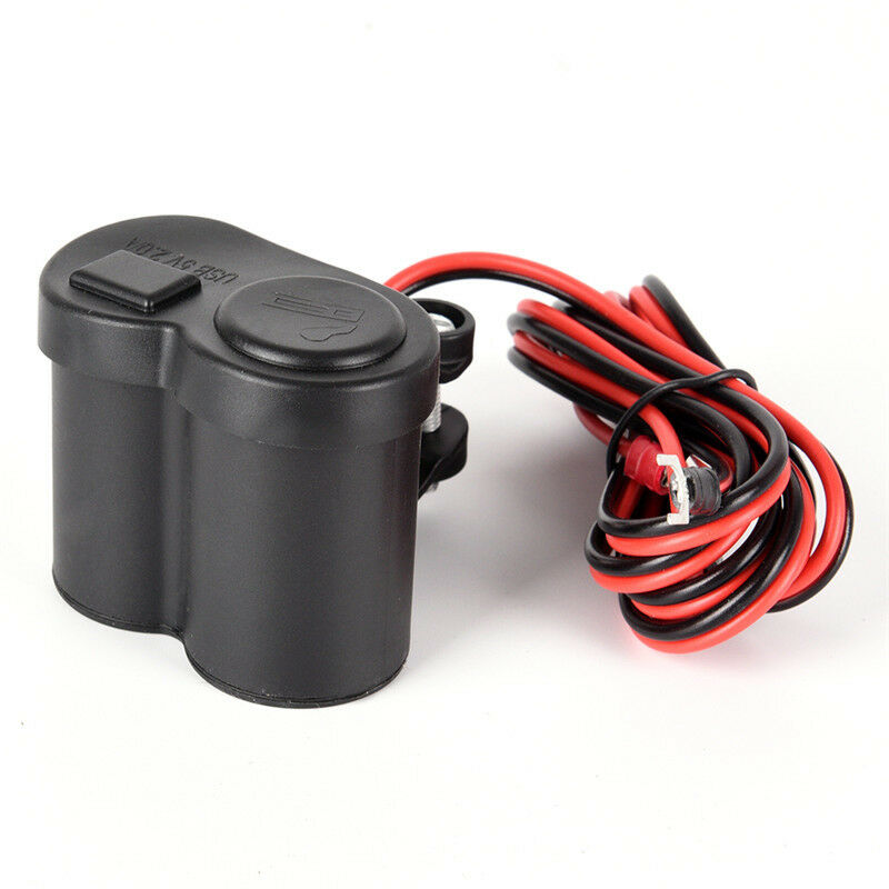 12V-24V Waterproof Motorcycle/Bike Cigarette Lighter Charger Socket USB Powe Tt