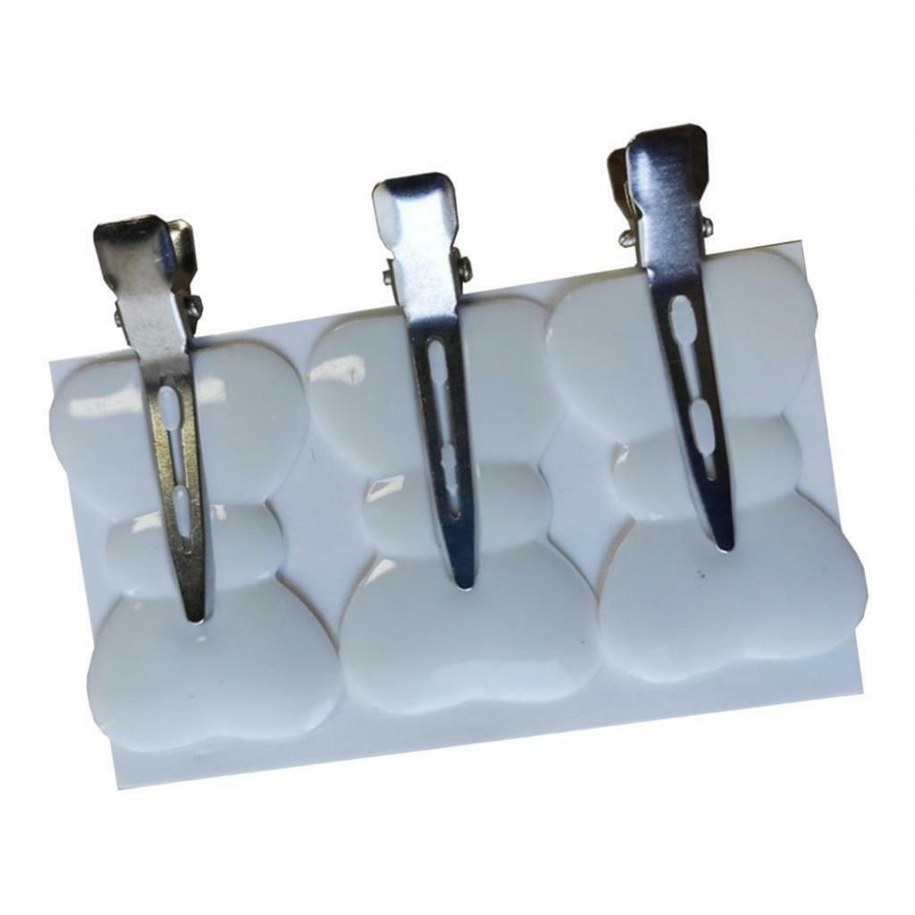 Pack of 4 Seamless No Bend Pin Curls Clips Bangs Clip Butterfly White