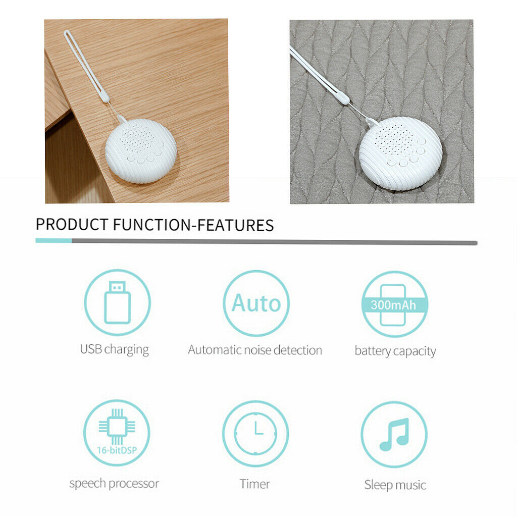 Mini USB White Noise Machine Sound Sleep Machine Therapy 9 Relaxing Sounds