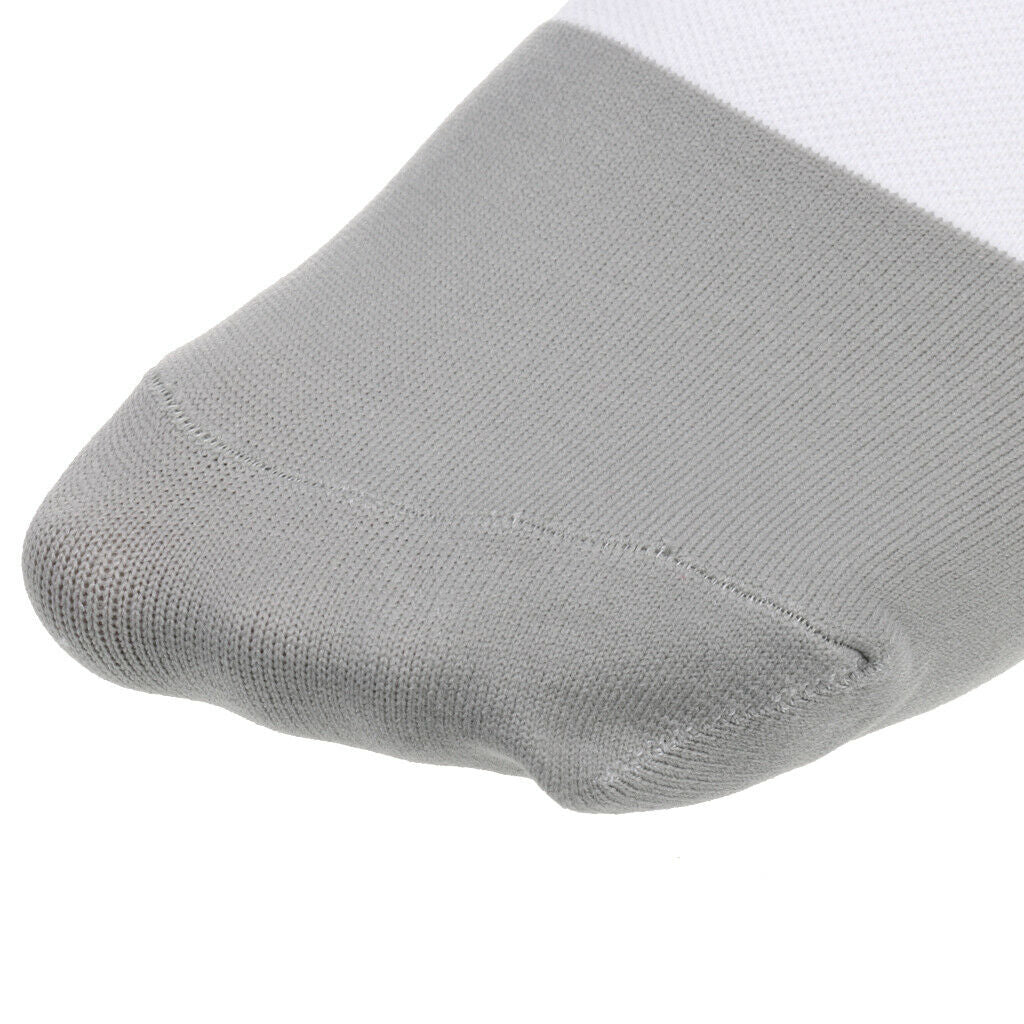 Anti-Slip Football Volleyball Soccer Knee High Sock Sports Socks S/M White