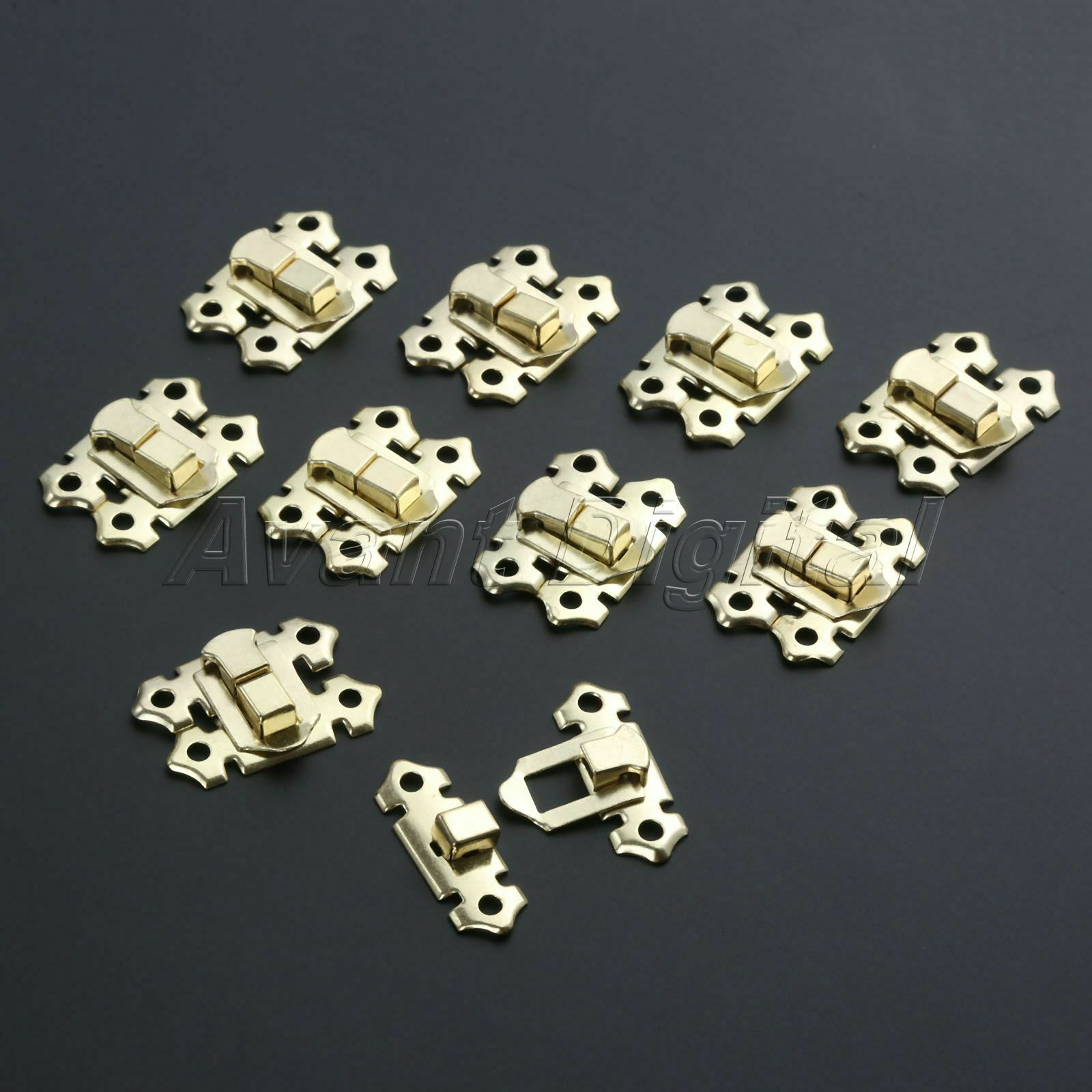 10Pcs 33*25mm Chest Hasp Latch Chinese Style Jewelry Wine Wooden Box Clasp Lock