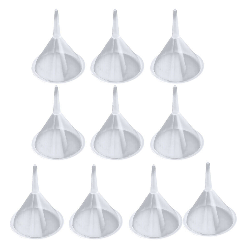 10pcs/set Plastic Mini Funnels For Filling Small Samples Perfume Liquid Emulsion