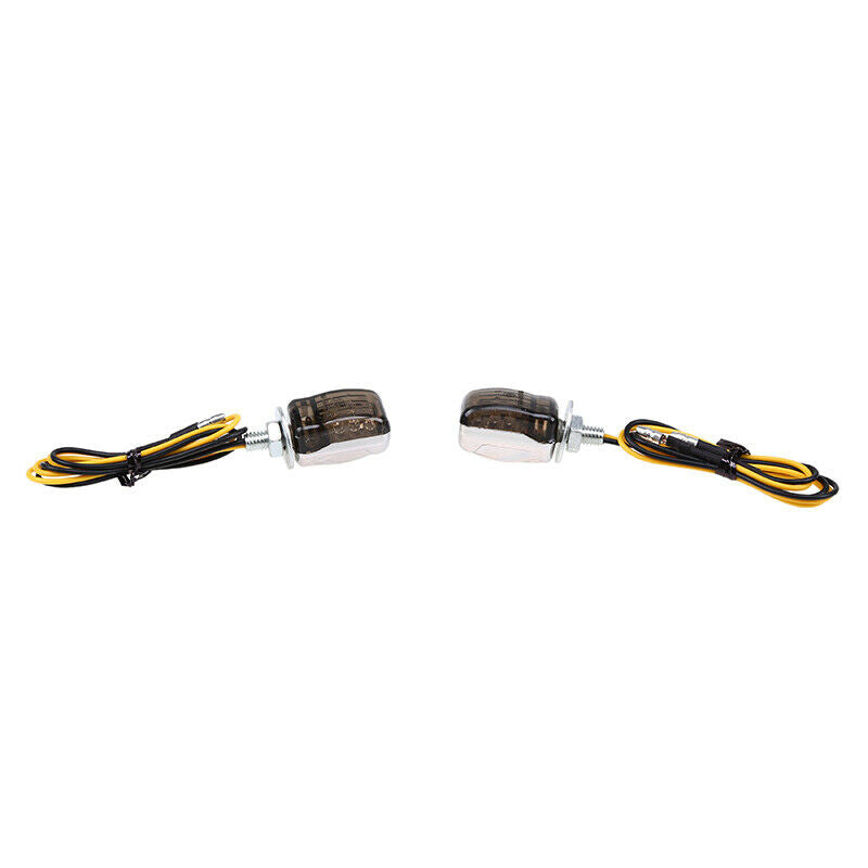 6mm LED Black ABS Motorcycle Turn Signal Lights 12V Indicators Universal Blinker