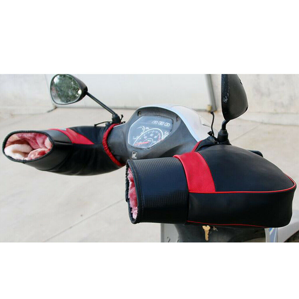 2 Pair Motorcycle Scooter Quad Bike Handlebar Hand Muffs Gloves Winter Warmer