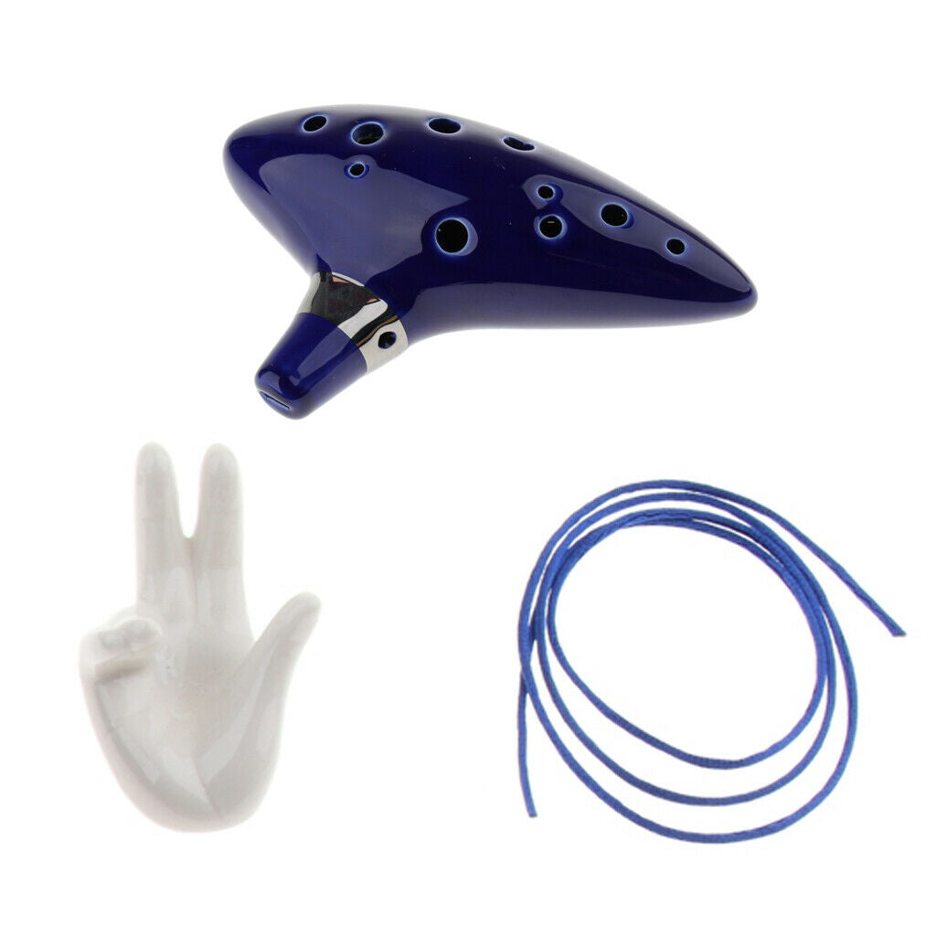 Finest Ceramic Glaze 12-Holes AC Ocarina Set Handicraft Souvenir Gift for