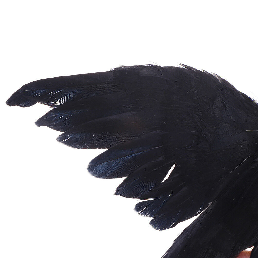 Artificial crow garden flocked halloween decoration birds crow decoy raven H Pb