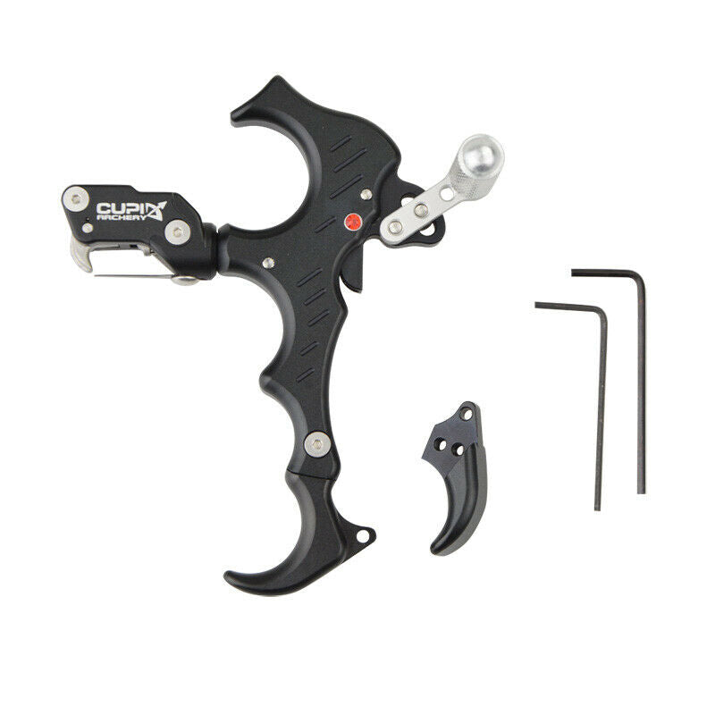 Bow Release Aids 3 or 4 Finger Thumb Trigger Automatic Archery Target Shooting