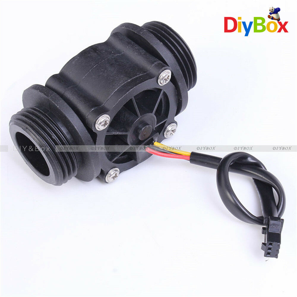 DN25 Water Hall Sensor Switch Liquid Flowmeter Counter DC 5-24V 1-60L/min
