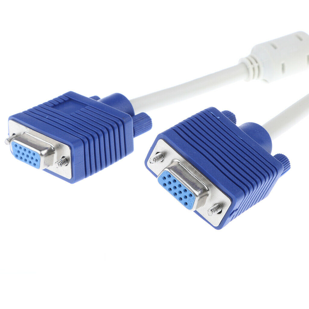 15 Pin Vga 1 Male To Dual 2 Vga Female Monitor Y Adapter