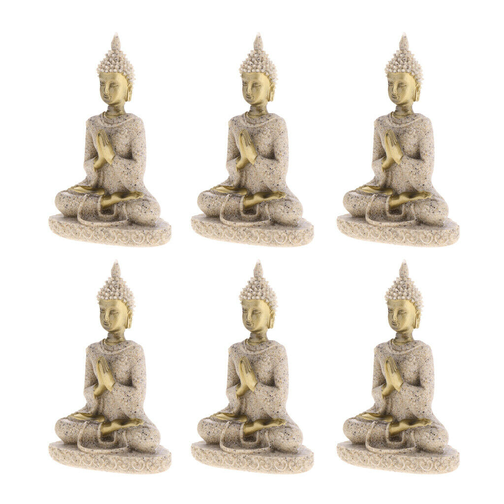 Oriental Asian Buddha Statue Sandstone Sculptures for Home Office Decoration