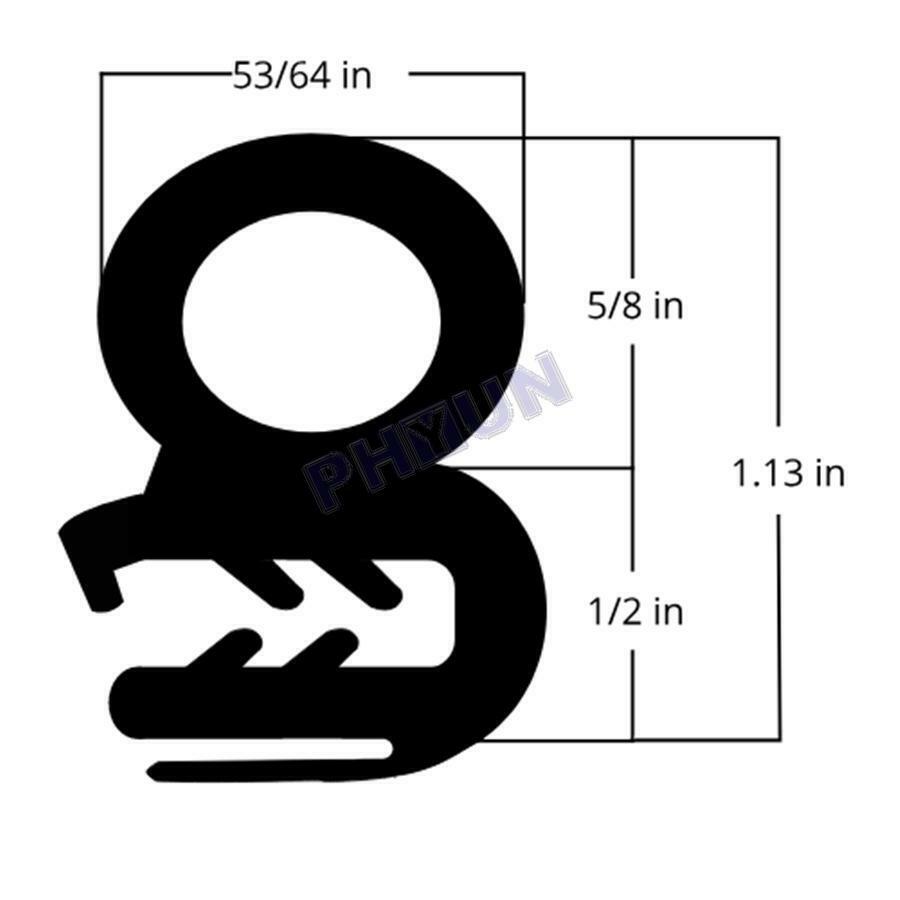 13ft Car Seal Weatherstrip EPDM & Steel Belt For Car Left Right Door Rear Trunk