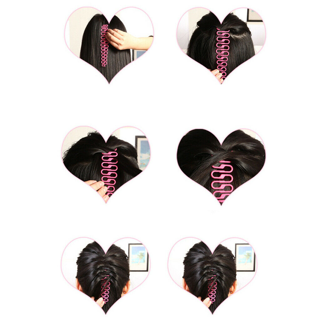 2 Pieces Women French Hair Braid Tool Hair Styling Clip Stick Bun Maker Tool