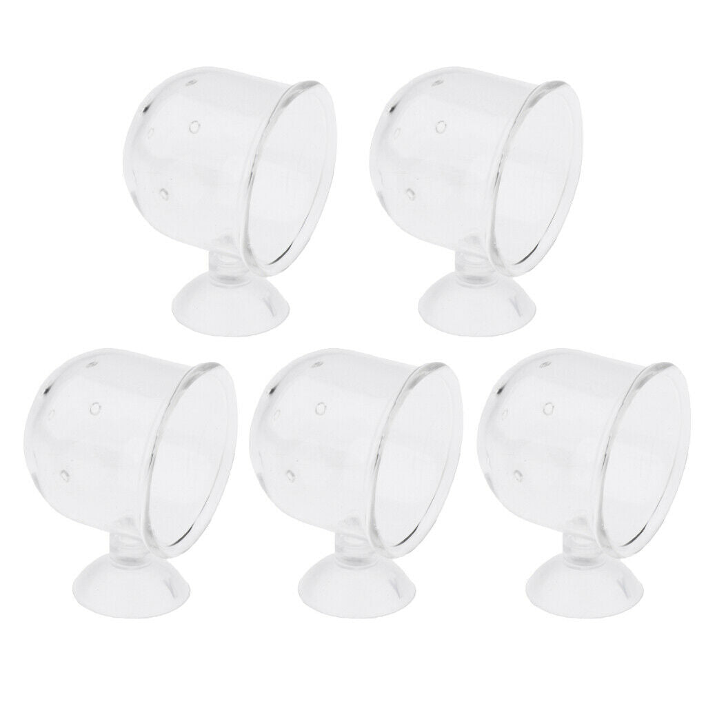 5x Aquarium Tank Glass Fish Feeder Snail Trap Planarian Leech Catch Pinhole