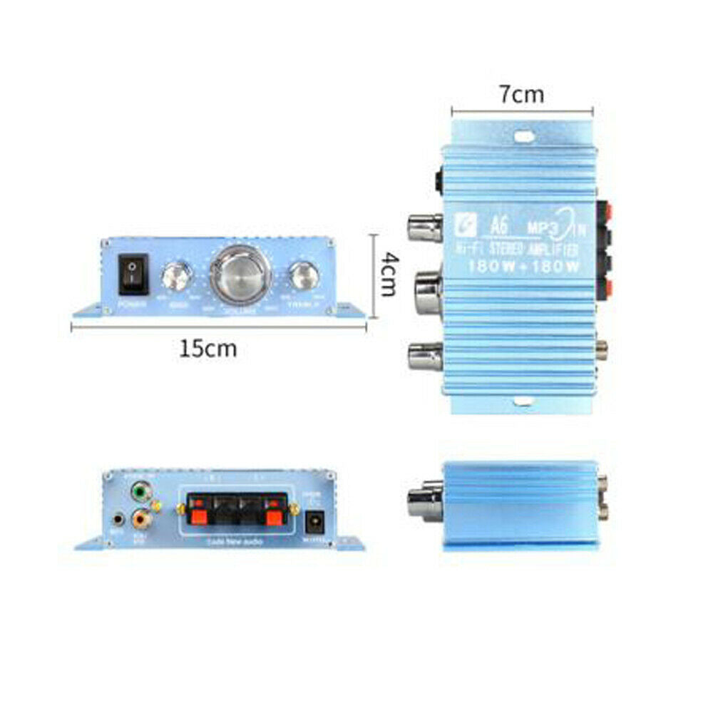 DC12V 40W+40W 2.0 Channel Car Computer Speaker DIY Finished Power Amplifier