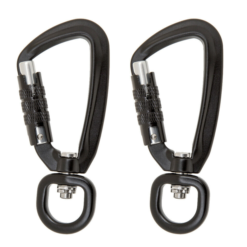 Lots 2 Auto Locking Carabiner Hiking Keychain Hammock Buckle Hook Carabiner