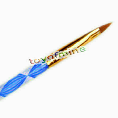 Size 8 Professional Sable Acrylic Nail Art Brush (Blue)