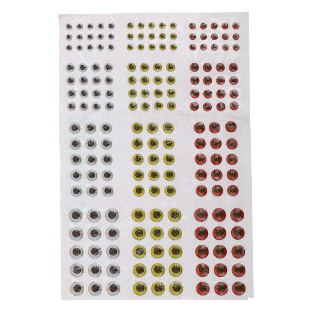 Fishing Lure Eyes Mixed Size for Make Fishing Bait Fly Tying Fishing Crafts