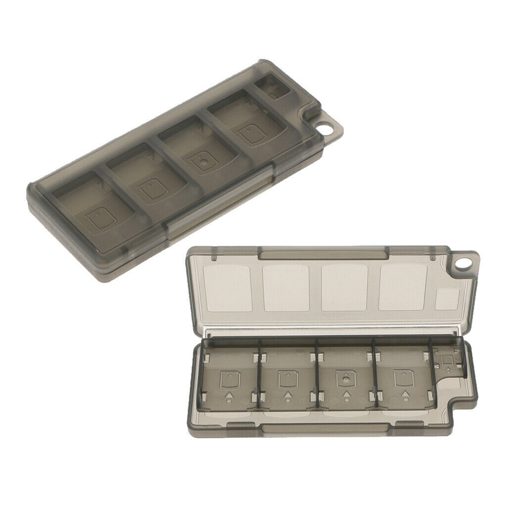 2 Pcs Plastic Game Card Storage Box for Nintendo Switch Black Dustproof