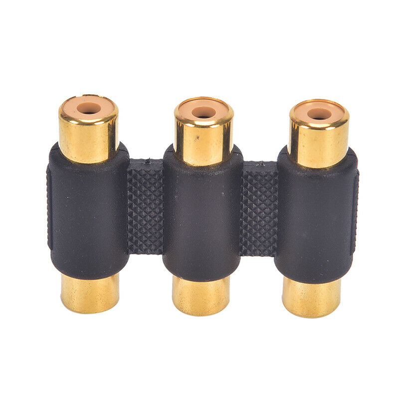 Triple3x RCA Phono Coupler Female to Female Audio Video Connector Adaptor .l8