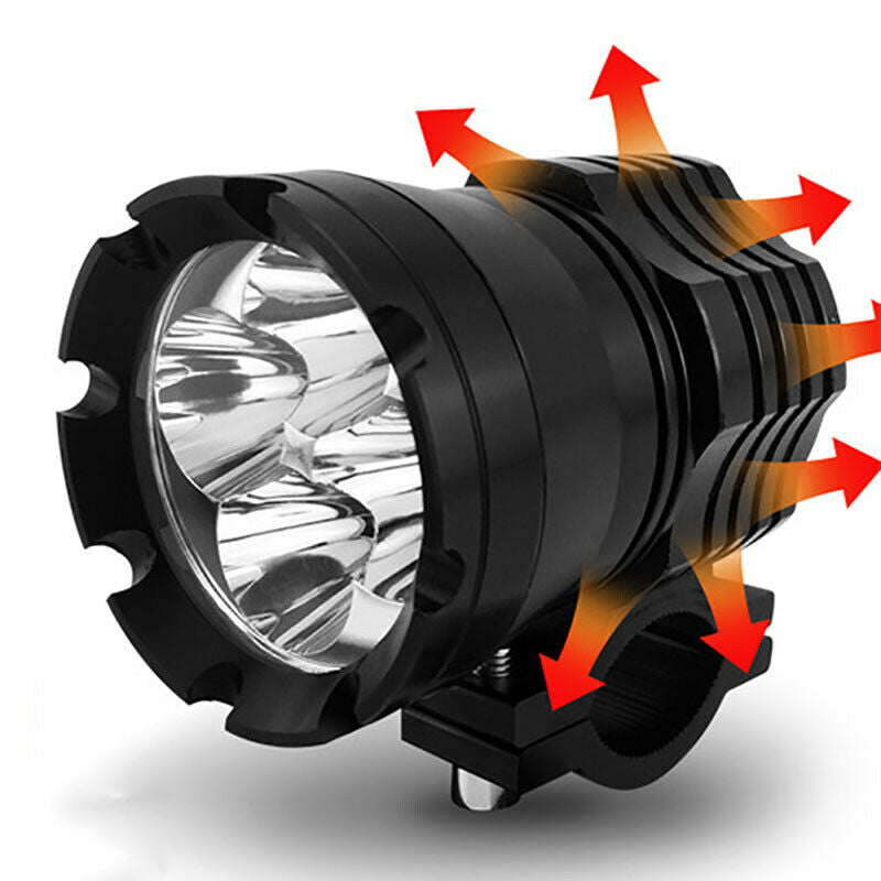 Universal 4 LED Headlight LED Motorcycle Motorbike Scooter Spotlight WaterprooQ2