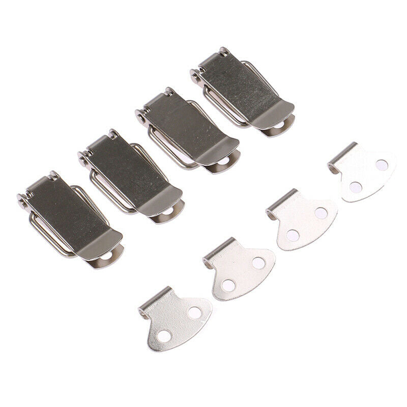 4Pcs Cabinet Box Locks Spring Latch Catch Toggle Iron Hasps For Door Wind.l8