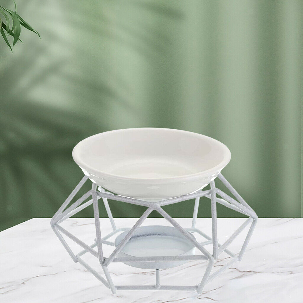 Metal Tea Light Holder Modern Ceramic Essential Oil Burner Spa Yoga Wedding
