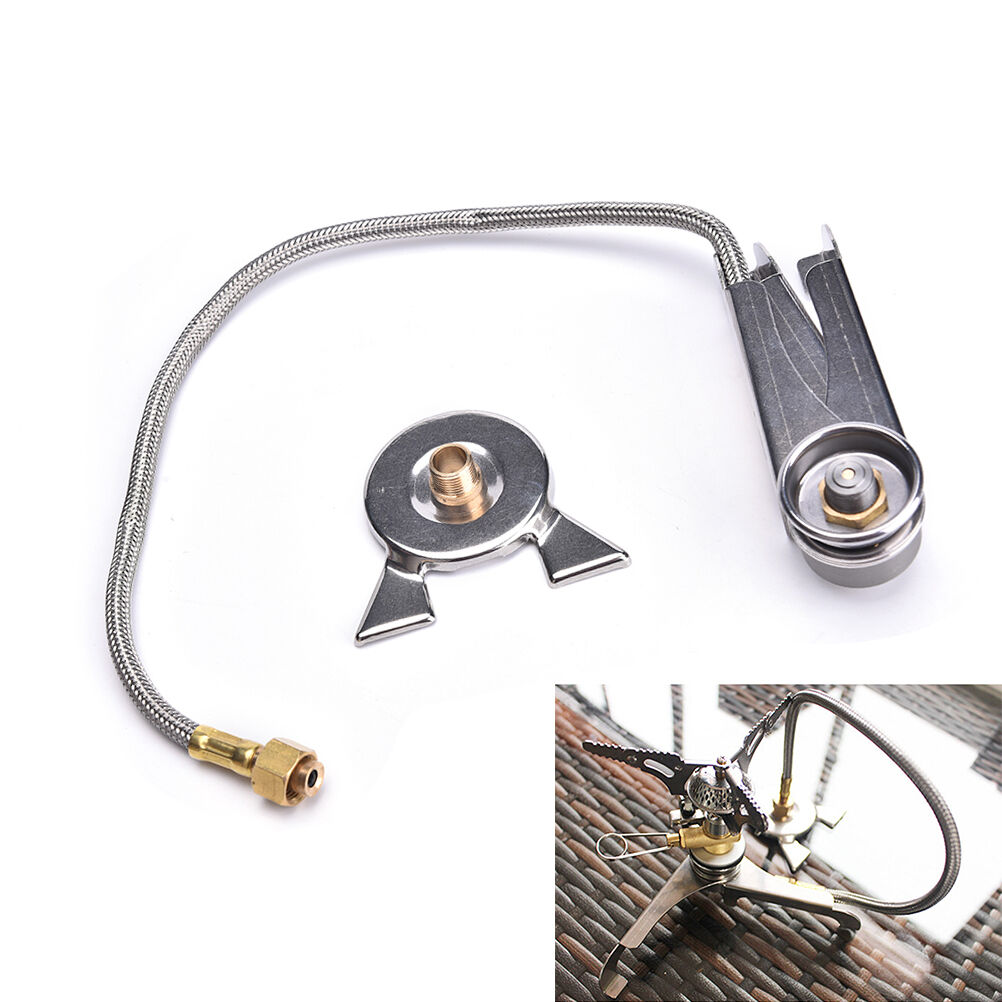 Outdoor Camping Stainless steel Stove Adapter Link Adaptor Nozzle Gas Bottle& XC