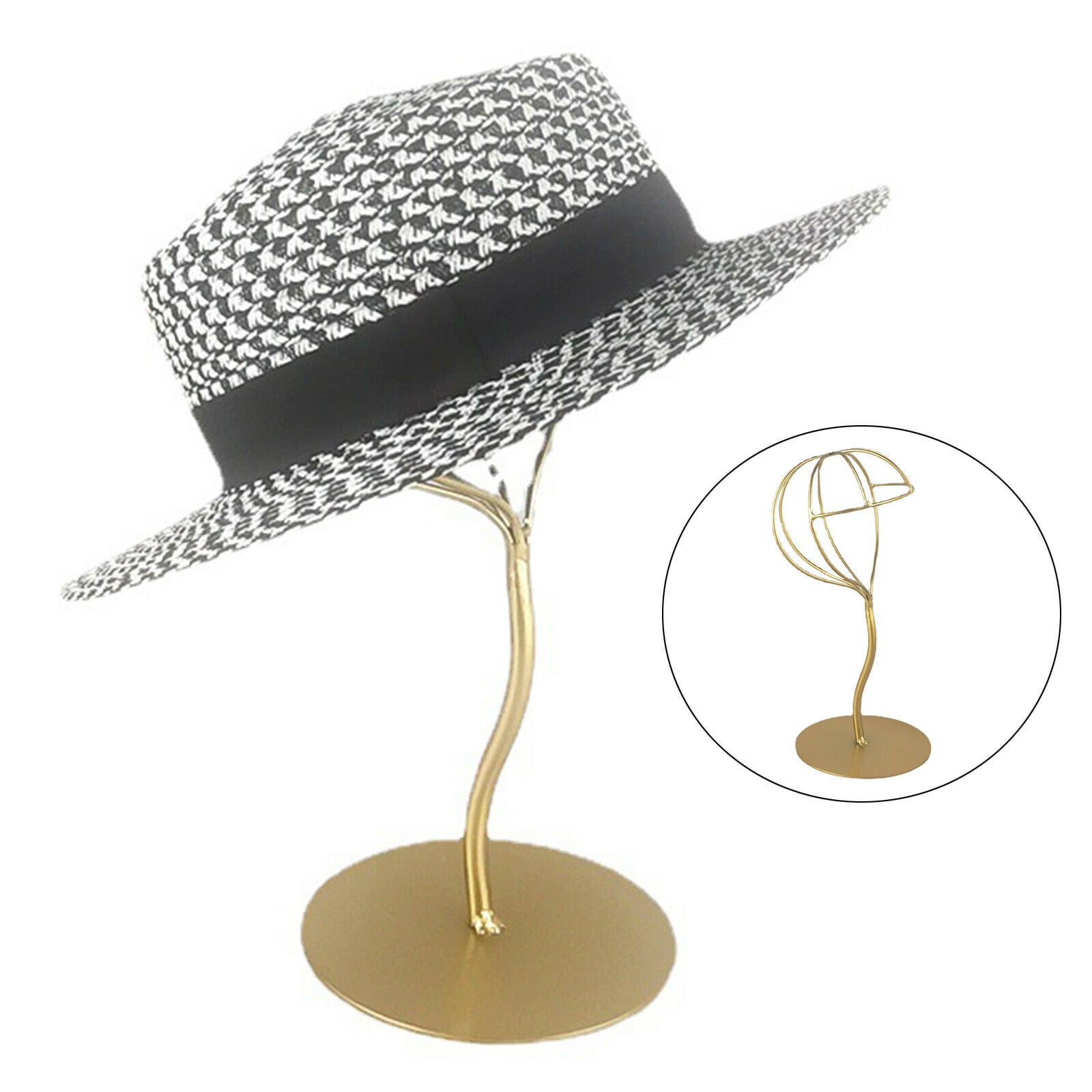 Elegant Hat Holder Wig Fedora Bonnet Toupee Display Stand Rack for Home
