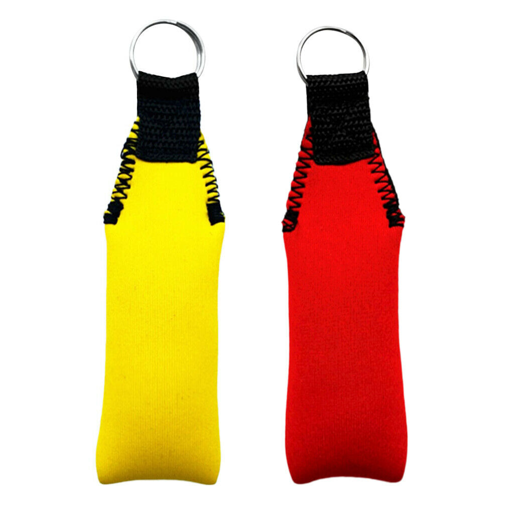 2Pcs Floatable Key Ring Keychain for Boat Yacht Sailing Beach Water Sports