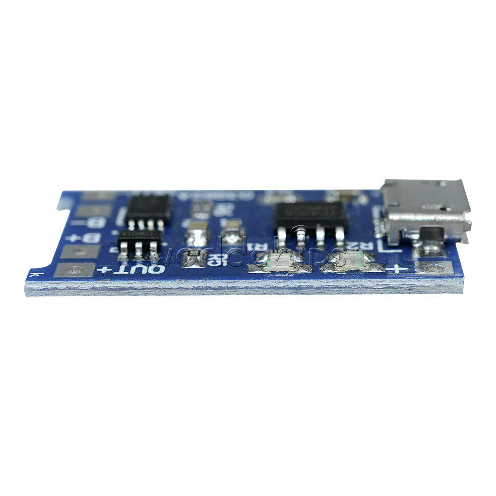 2PCS 5V 1A USB 18650 Lithium Battery Charging Board Module Protection TP4056