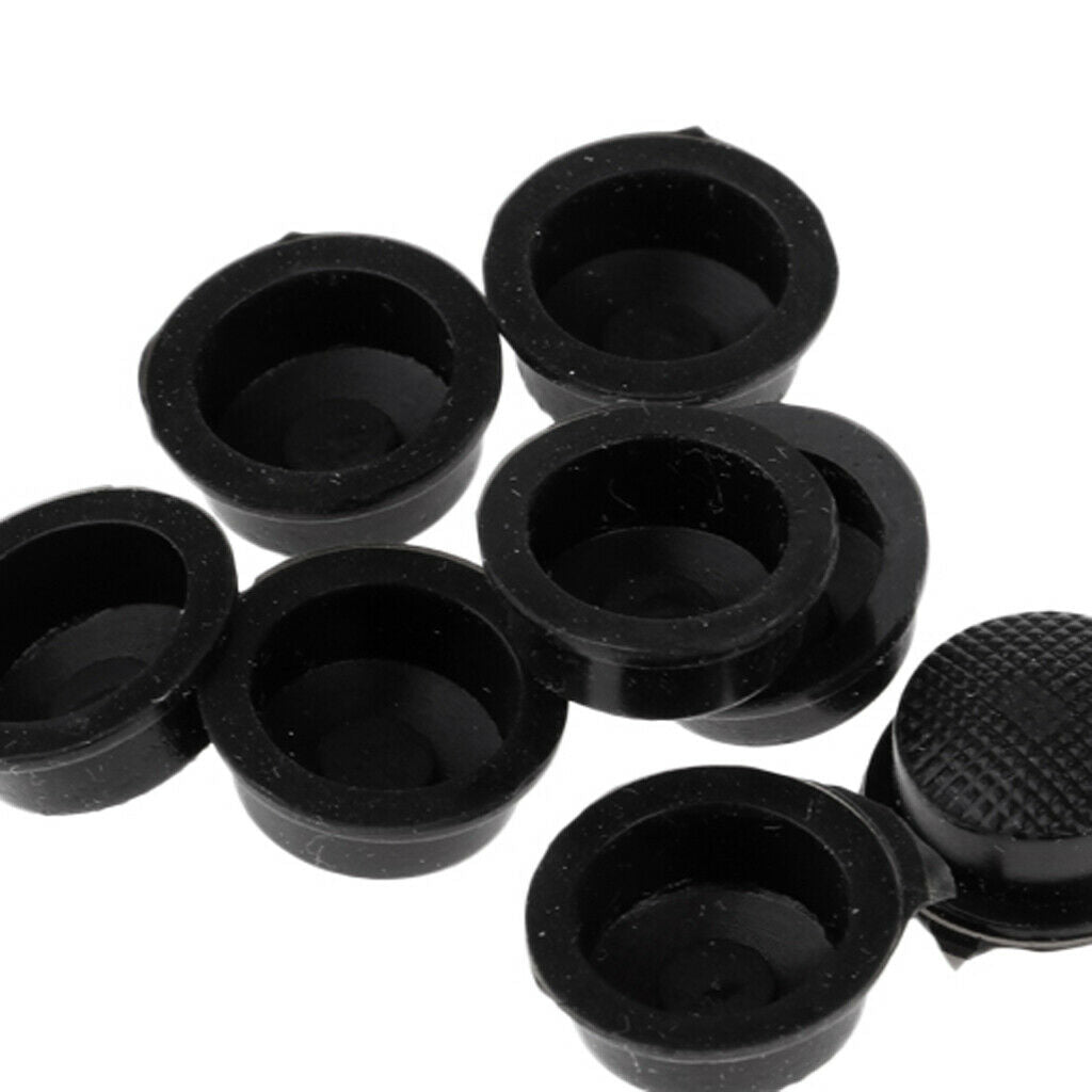 10 Pieces 18650 LED Flashlight Lamp Tail Switch On Off Buttons Caps - Black