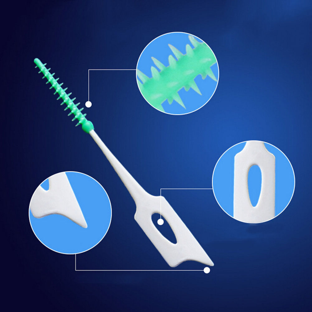 20x Clean Tooth Floss Head Hygiene Dental Plastic Interdental Brush Tooth.l8