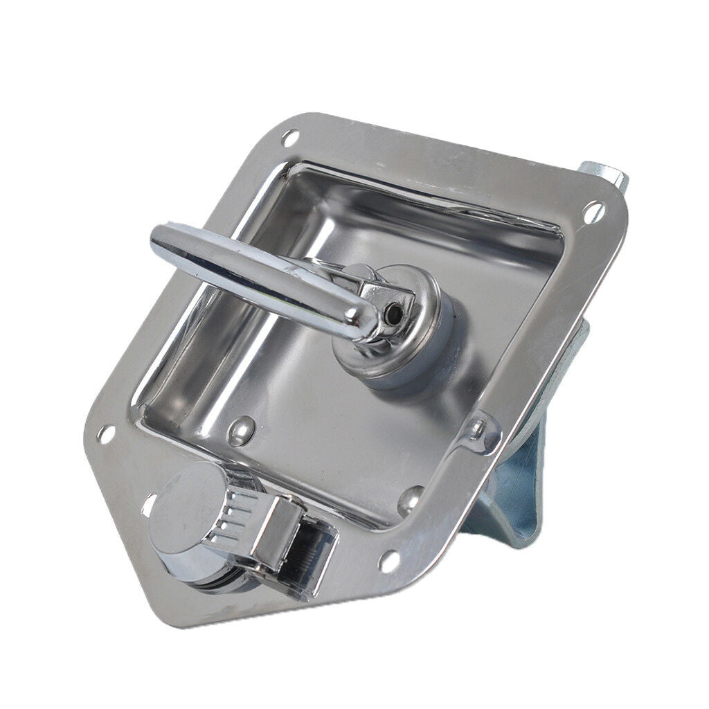 Stainless Steel Recessed Stainless Folding T Lock / Handle Trailer