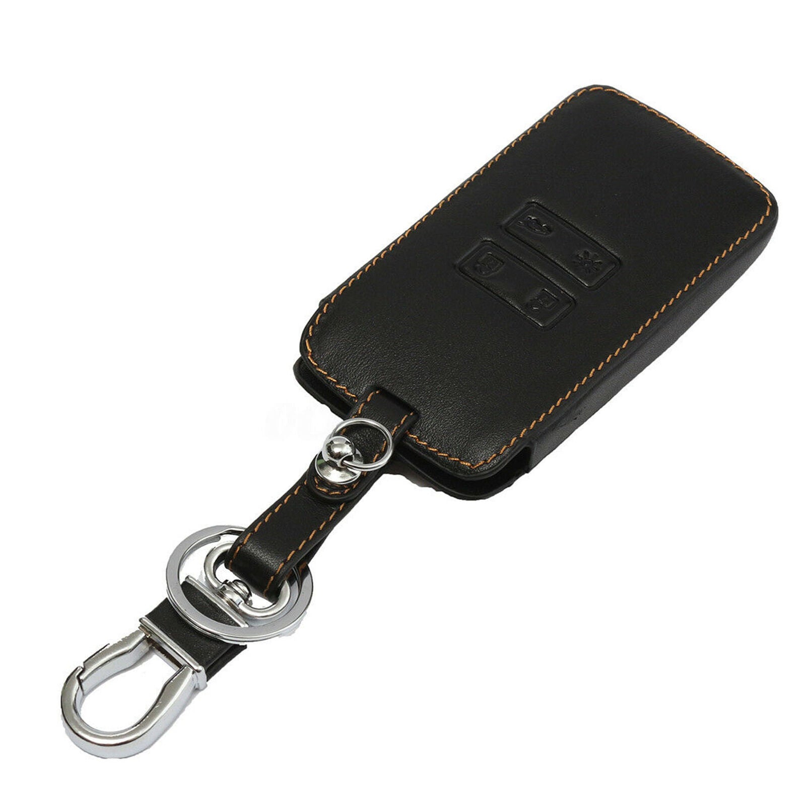 4BTN Leather Car Key Cover Case Holder Keychain for Renault Koleos Kadjar Scenic