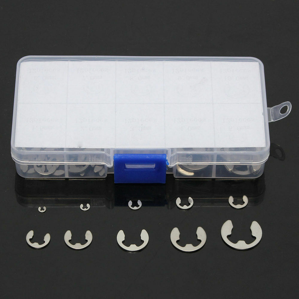 Stainless Steel E Clips C Circlip Kit Retaining Ring 120 X Assorted M1.5 -M10m