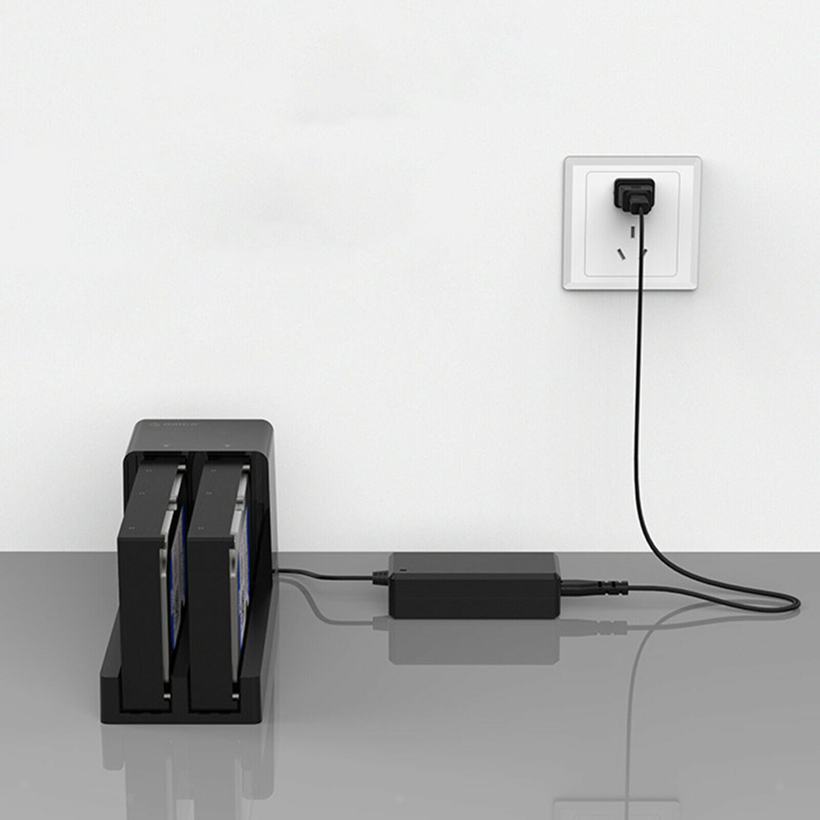 Dual Bay 3.5in HDD SSD Hard Drive Docking Station Enclosure w/Offline Clone