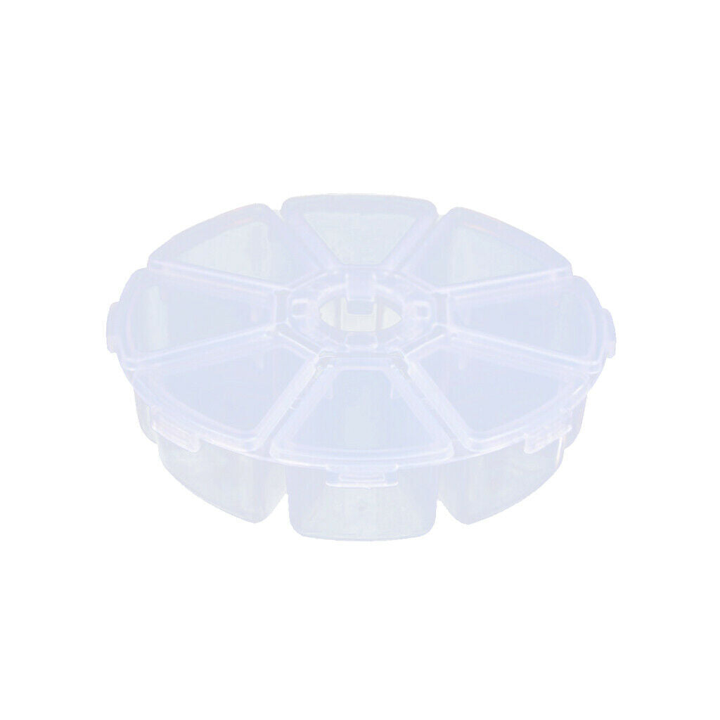 8 Value Round Transparent Electronic Components Storage Assortment Case