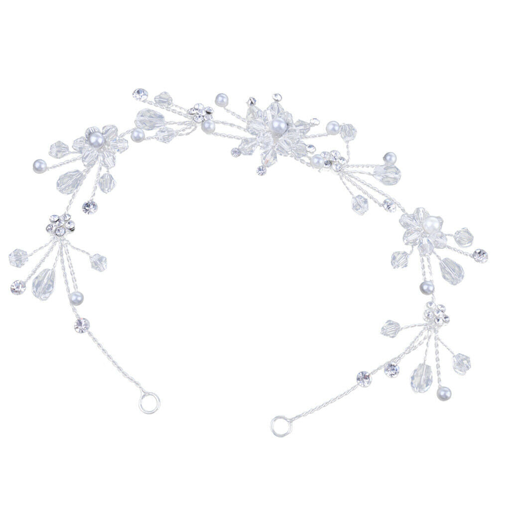 Georgeous Flower Diamante Headband Crown Tiara Wedding Party Jewelry Gift