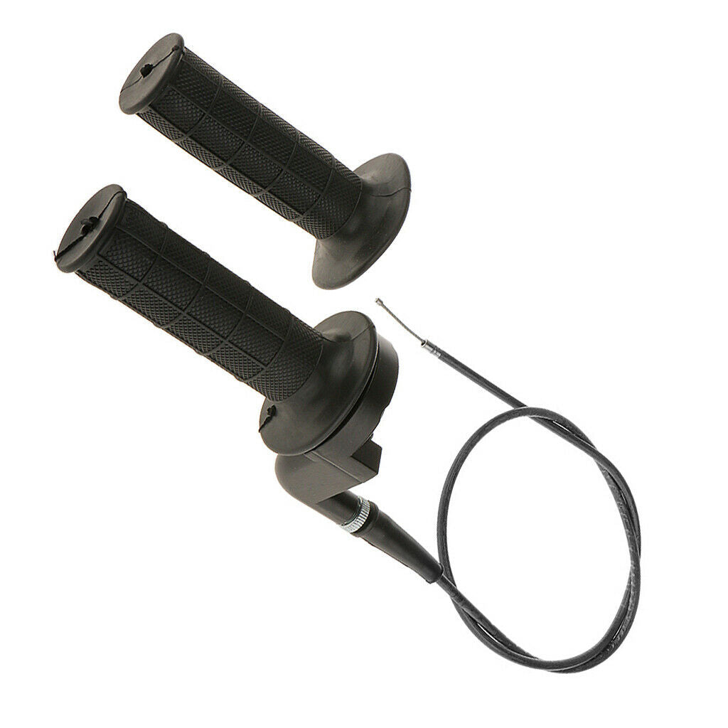 Motorcycle 7/8'' Twist Throttle Cable Kit Handle Grip for 50-250CC ATV Black